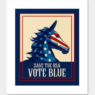 Vote Blue - Save Democracy Posters and Art